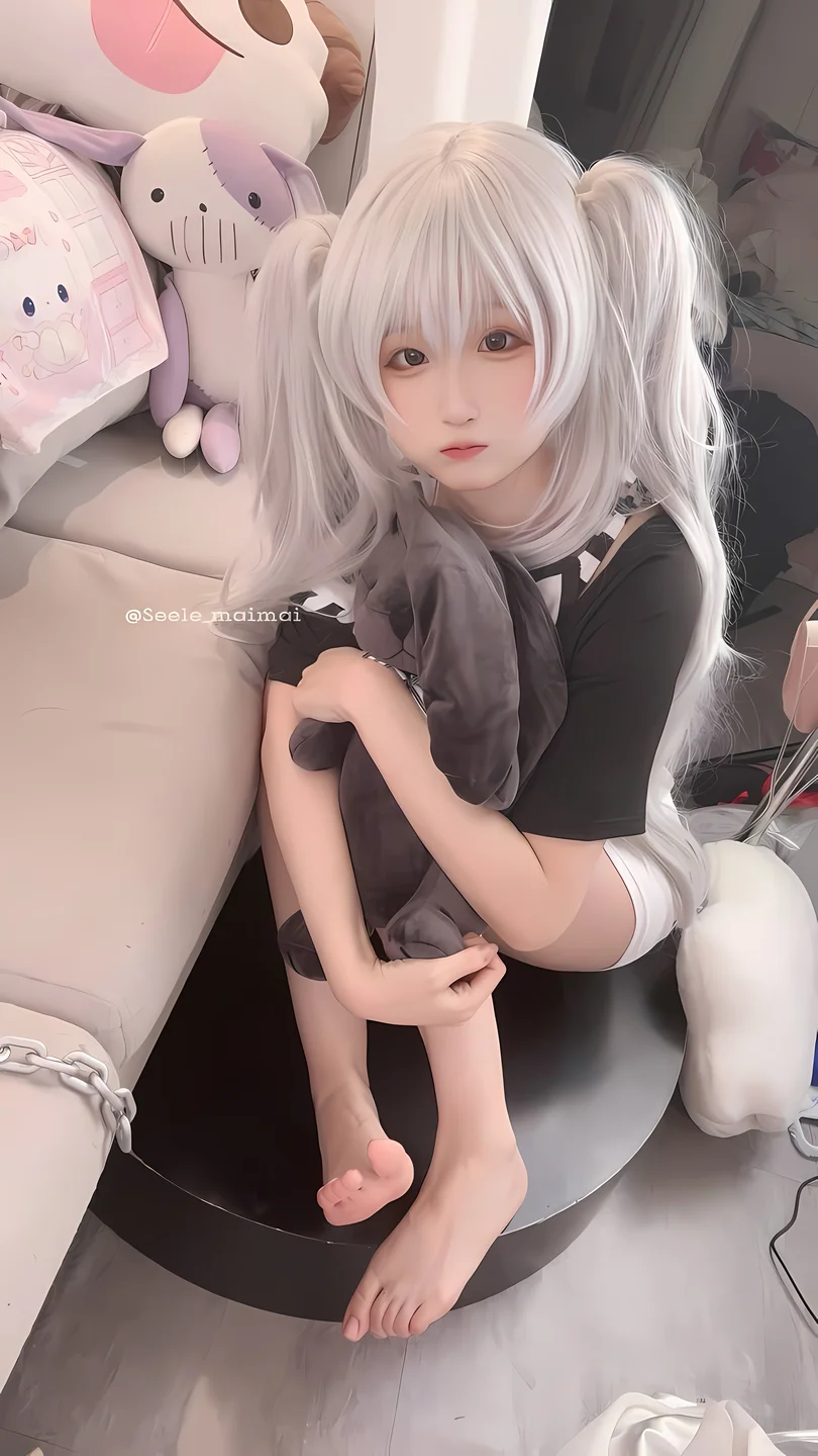 seele麦麦 - No.021 白色双马尾 [16P-82MB] tg@simisebaisi 【丝足阁】007.webp